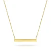 Gabriel & Co. 14K Yellow Gold Smooth Bar ID Necklace