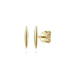 Outlet Gabriel & Co. 14K Yellow Gold Smooth Bar Stud Earrings