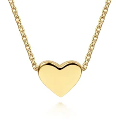 Outlet Gabriel & Co. 14K Yellow Gold Solid Heart Pendant Necklace