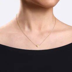 Outlet Gabriel & Co. 14K Yellow Gold Solid Heart Pendant Necklace