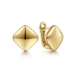 New Gabriel & Co. 14K Yellow Gold Square Huggie Earrings