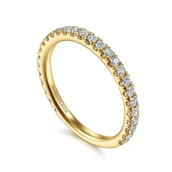 New Gabriel & Co. 14K Yellow Gold Stackable Diamond Ring