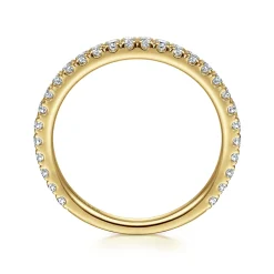 New Gabriel & Co. 14K Yellow Gold Stackable Diamond Ring