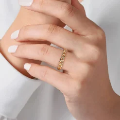 Best Gabriel & Co. 14K Yellow Gold Stackable Ring