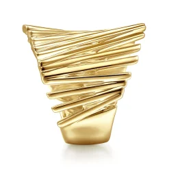 Clearance Gabriel & Co. 14K Yellow Gold Stacked Bar Cage Ring