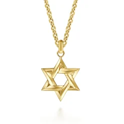New Gabriel & Co. 14K Yellow Gold Star of David Pendant