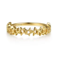 Online Gabriel & Co. 14K Yellow Gold Star Shape Stackable Ring