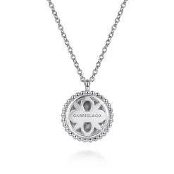 Discount Gabriel & Co. 14K Yellow Gold 925 Sterling Silver Bujukan Heart Medallion Pendant Necklace