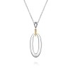 Best Gabriel & Co. 14K Yellow Gold 925 Sterling Silver Bujukan Pendant Drop Necklace