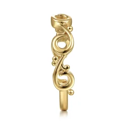 Sale Gabriel & Co. 14K Yellow Gold Swirling Stackable Ring