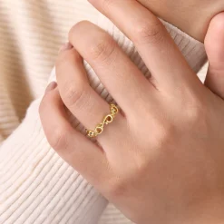 Sale Gabriel & Co. 14K Yellow Gold Swirling Stackable Ring