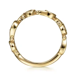 Sale Gabriel & Co. 14K Yellow Gold Swirling Stackable Ring