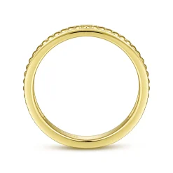 Outlet Gabriel & Co. 14K Yellow Gold Textured Bujukan Stackable Ring