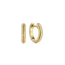 Clearance Gabriel & Co. 14K Yellow Gold Textured Huggies