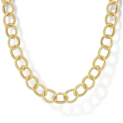 Online Gabriel & Co. 14K Yellow Gold Textured Oval Link Chain Necklace