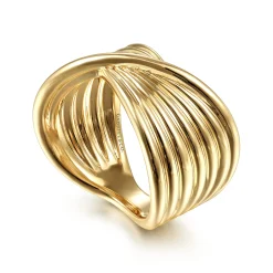 Online Gabriel & Co. 14K Yellow Gold Textured Rows Twist Ring