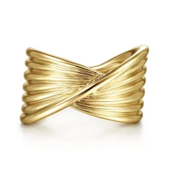 Online Gabriel & Co. 14K Yellow Gold Textured Rows Twist Ring