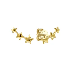 Discount Gabriel & Co. 14K Yellow Gold Triple Graduating Stars Curved Stud Earrings