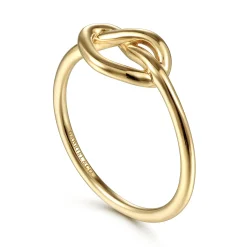 Clearance Gabriel & Co. 14K Yellow Gold Twisted Heart Pretzel Ring