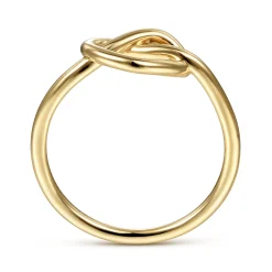 Clearance Gabriel & Co. 14K Yellow Gold Twisted Heart Pretzel Ring