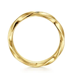 Outlet Gabriel & Co. 14K Yellow Gold Twisted Men's Ring