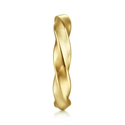 Outlet Gabriel & Co. 14K Yellow Gold Twisted Men's Ring