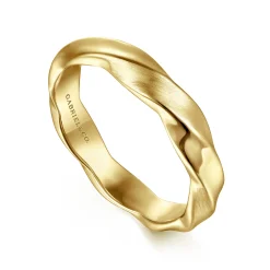 Outlet Gabriel & Co. 14K Yellow Gold Twisted Men's Ring
