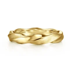 Outlet Gabriel & Co. 14K Yellow Gold Twisted Men's Ring