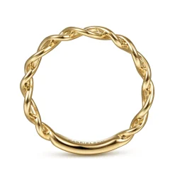 Online Gabriel & Co. 14K Yellow Gold Twisted Metal Stackable Ring