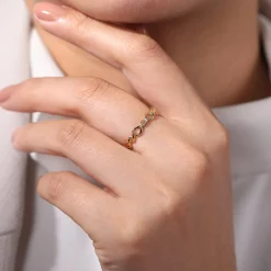 Online Gabriel & Co. 14K Yellow Gold Twisted Metal Stackable Ring