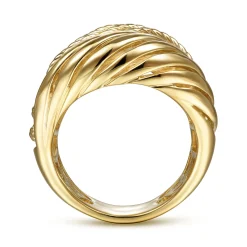 Outlet Gabriel & Co. 14K Yellow Gold Twisted Rope Abstract Ring