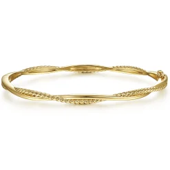 Outlet Gabriel & Co. 14K Yellow Gold Twisted Rope Bangle Bracelet