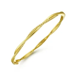 Outlet Gabriel & Co. 14K Yellow Gold Twisted Rope Bangle Bracelet