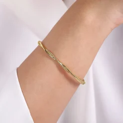 Outlet Gabriel & Co. 14K Yellow Gold Twisted Rope Bangle Bracelet
