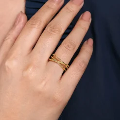 Online Gabriel & Co. 14K Yellow Gold Twisted Rope Criss Cross Ring