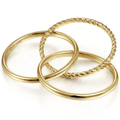 Best Gabriel & Co. 14K Yellow Gold Twisted Rope Criss Cross Ring