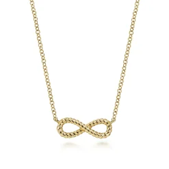 Outlet Gabriel & Co. 14K Yellow Gold Twisted Rope Infinity Pendant Necklace
