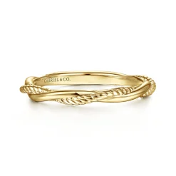 Gabriel & Co. 14K Yellow Gold Twisted Rope Intertwining Ring