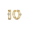 Hot Gabriel & Co. 14K Yellow Gold Two Row Diamond Bujukan Huggies