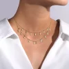 Discount Gabriel & Co. 14K Yellow Gold Two Strand Necklace with Marquise Shape Drops