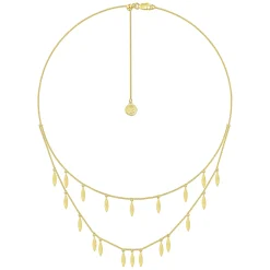 Discount Gabriel & Co. 14K Yellow Gold Two Strand Necklace with Marquise Shape Drops