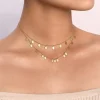 Outlet Gabriel & Co. 14K Yellow Gold Two Strand Necklace with Oval Shape Drops