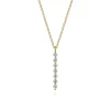 Online Gabriel & Co. 14K Yellow Gold White Sapphire Bar Necklace