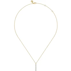 Online Gabriel & Co. 14K Yellow Gold White Sapphire Bar Necklace