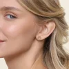 Gabriel & Co. 14K Yellow Gold White Sapphire Stud Earrings- Bujukan