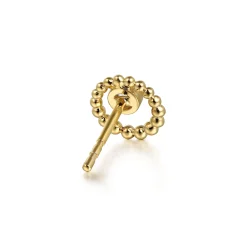 Gabriel & Co. 14K Yellow Gold White Sapphire Stud Earrings- Bujukan