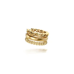 Gabriel & Co. 14K Yellow Gold Wide Bujukan Single Earcuff