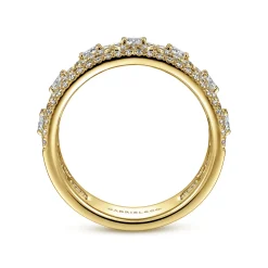 Outlet Gabriel & Co. 14K Yellow Gold Wide Diamond Anniversary Band - 1.05 ct