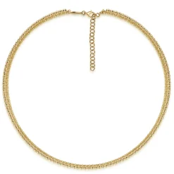 Online Gabriel & Co. 14K Yellow Gold Wide Diamond Station Choker Necklace with Bujukan Beads 11.5+4 inch