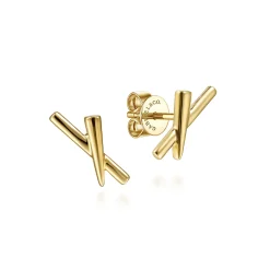 Discount Gabriel & Co. 14K Yellow Gold X Shape Stud Earrings